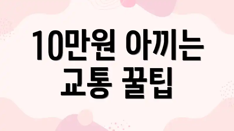 10만원 아끼는 교통 꿀팁