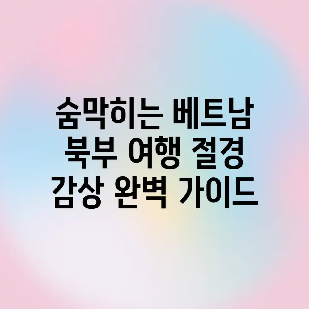 숨막히는 베트남 북부 여행: 절경 감상 완벽 가이드
