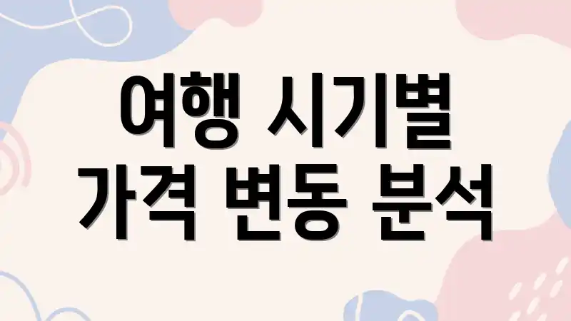 여행 시기별 가격 변동 분석