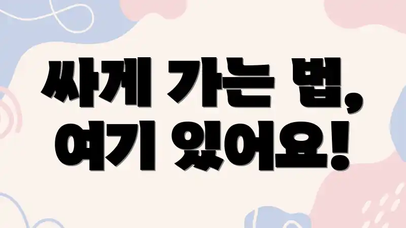 싸게 가는 법, 여기 있어요!