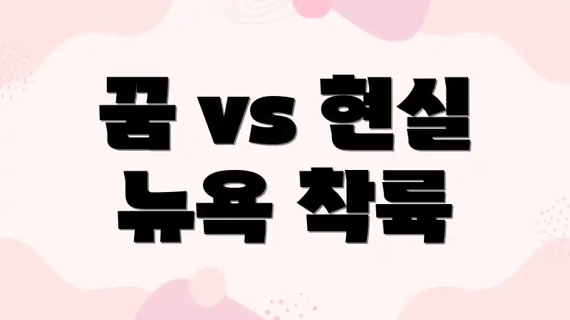 꿈 vs 현실 뉴욕 착륙