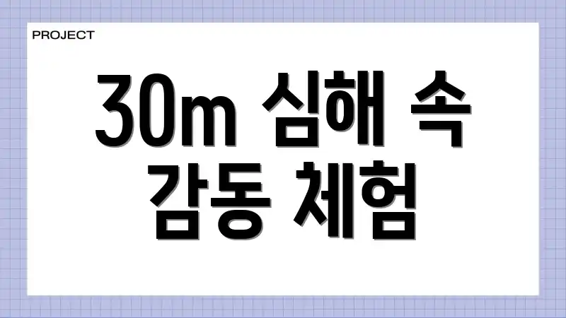 30m 심해 속 감동 체험
