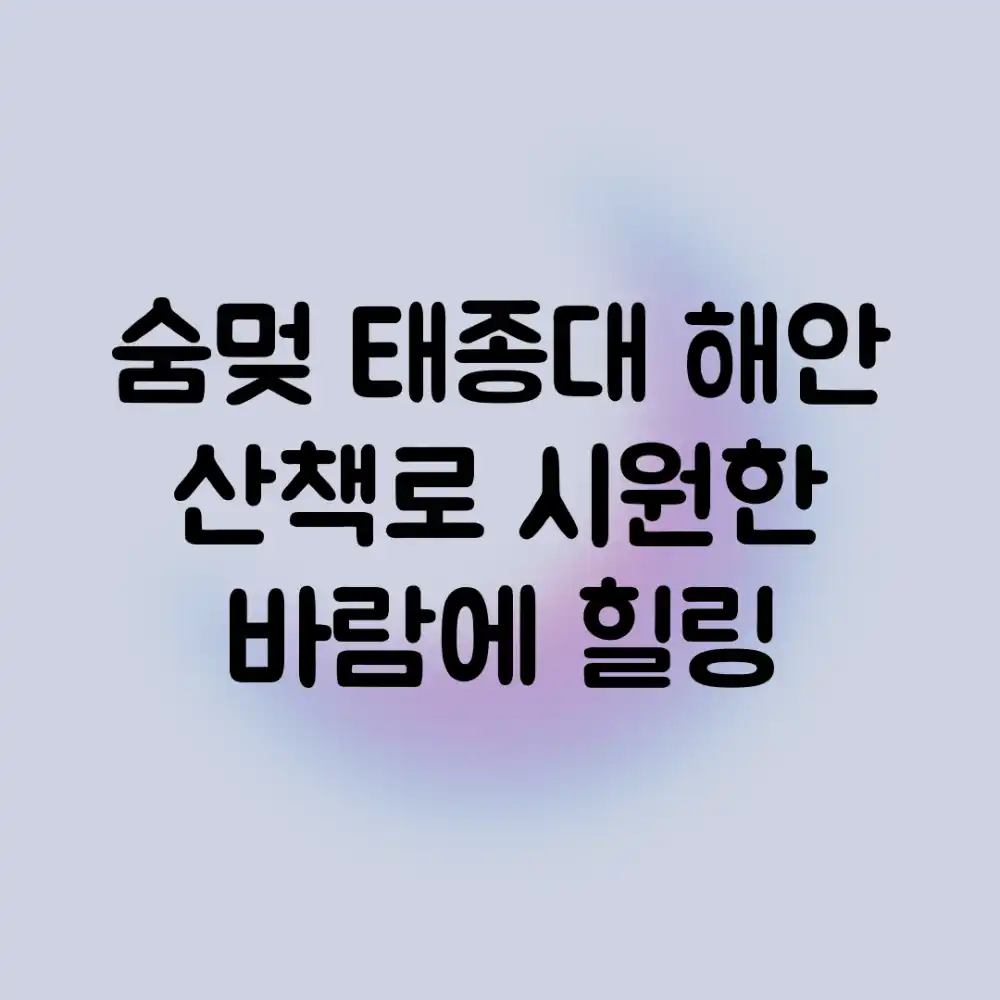 숨멎! 태종대 해안 산책로, 시원한 바람에 힐링