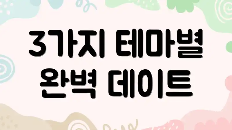 3가지 테마별 완벽 데이트